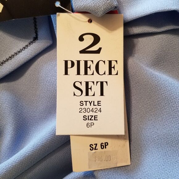 R&K Originals Size 6P Navy/Bluebell Padded Shoulder Embroidered Blazer Jacket - Picture 6 of 9